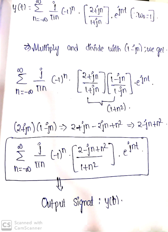 24jn Mulfiply and divide usith (1m) ;we el Lijn C4n2) (24m)(1 Sm)24n-n-+? => 24n+} 3 tn2 Output Signat ycb) cS Scanned with C
