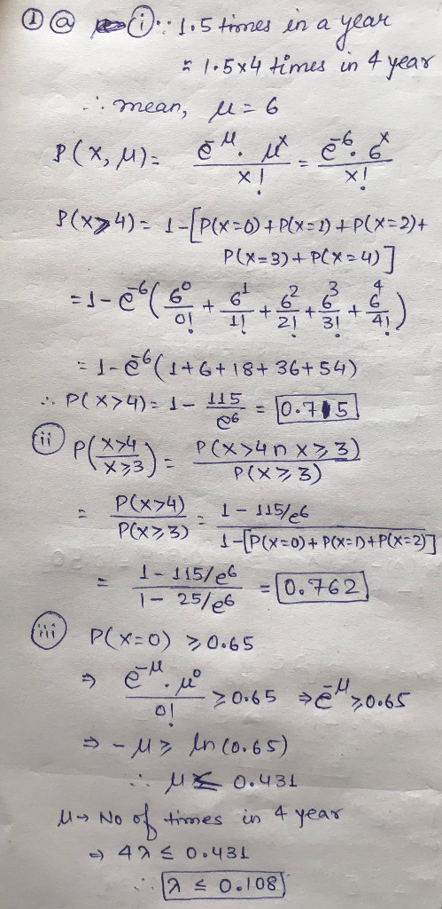 ①@ re-C): 1 U1.5 tomes in a yea 5x4 imes un 4 year 7112 冫6 , mean, _木可与 3 4 01 .66(1+6+18+36+54) = 104に 1-11 ee =6562) 0.7