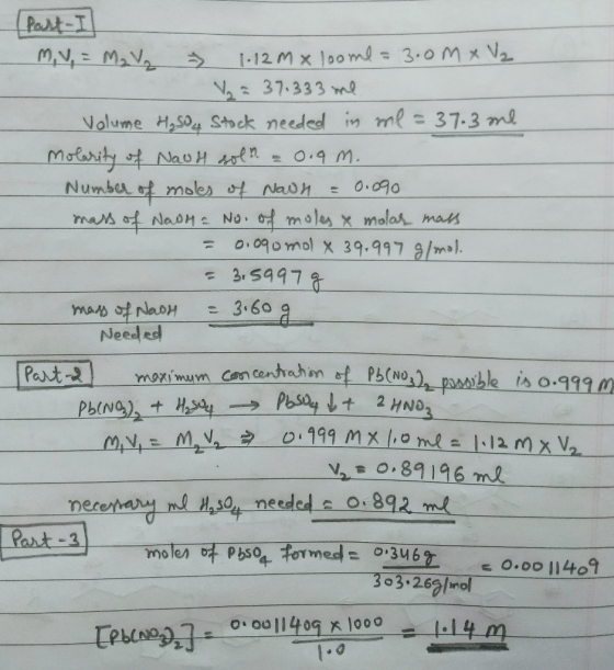m,y: My各 ㅡ 1-1 2.mx 37-333m。 v, Nolume 0 Shck needed i n 37.3 m = 0,09 o mol Χ 39,997 a/ml Needed 岔 Vo 0.89196 m Hso,needed O