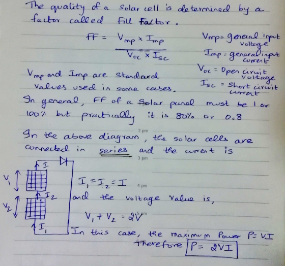 of a Solar cell is alatern㈧Q by a tactoy called fill fa tor Currenピ Vmp ance imp are staneamol Vinpe nd ianp are sanioo V oit