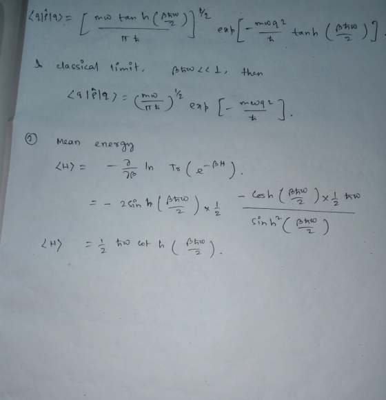Th tan h L( clacsical imit, T 77 n4 then 4918a7- () e자 [- J mo bonu ene Mean (AN) In Trs 2 m hAh cinhCe 2 = ho c아 h (