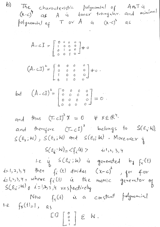 polynomial of AnT u A-cI 0 (Tajs S(E,W) to belongs heЧ0YL and 2