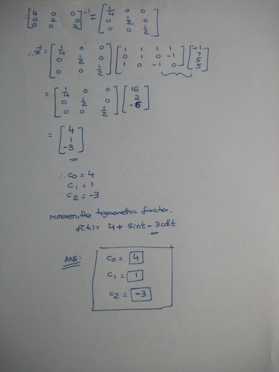 1 O 16 .Co=4 CI C2:-3 MOTONenthe tgononetie fnctor, fCt) + Sint- 3cat ANS Co = CIE -2- -3 t-3