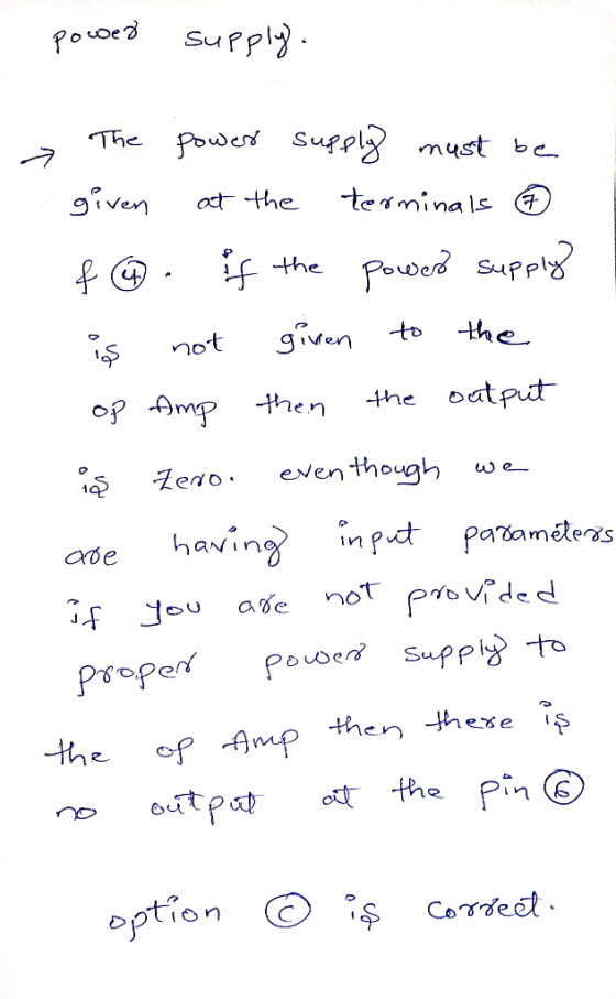 POLoeSuppl The powe Supply must be teminals atthe Ven 나he Poused Suppiz -the gien to C not oatput the o Amp then eventhough e