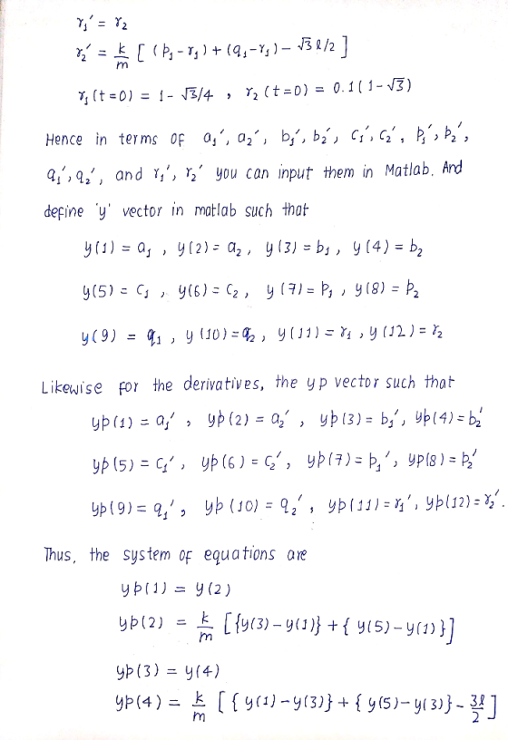 - 2 (t 0)= 0.1 (1- V3) (t 0) = - /3/4 Hence in terms of a,, a2, b;, b2, ;, c, ,, b2, i,2,and Y,, r,you can input them i