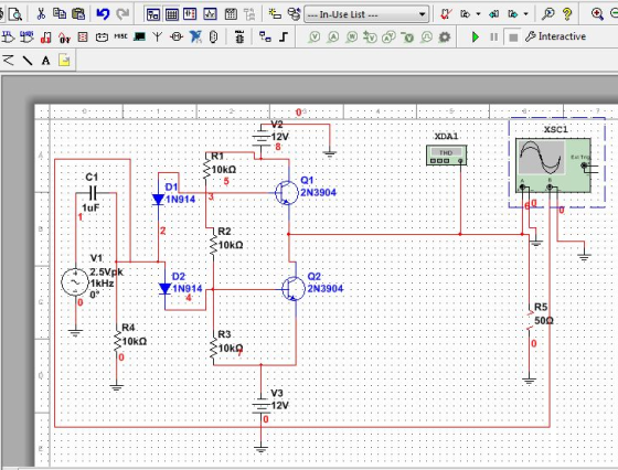 考| In-Use List Y咽ㄧ蕉@ 塞 무 r ⓥ ⓔ如団0 e o וו |Π 스 Interactive 恐罗 0r E て、 AG MISE XSCi ー -12V XDAL THD 10kΩ C1 D1 N914 2N3904 1uF