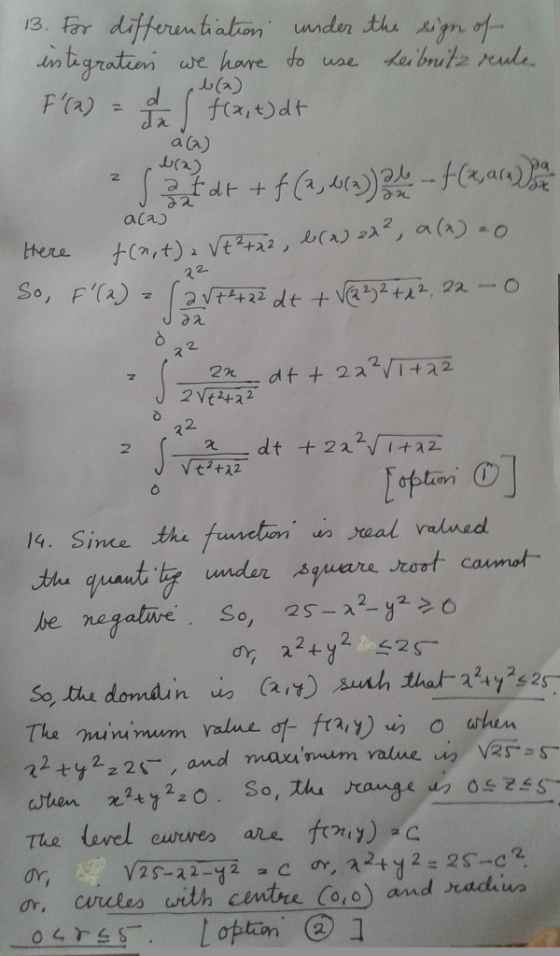 diffartaln undon the gn of ontgratim 13. Far eibnit reule hare do we uae Fra)d fia,dt a Ca) Ye rS aca here 22 So, Fa) 2V2 dt