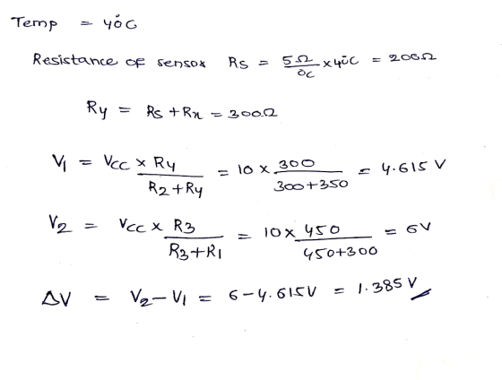 чо6 Temp Resistance of 2062 Rs Sensox Ry Rs R UO0T Ry 4.61 V lo x 30O R2RY 300+35O Vcc xR3 1ох у5о R2+RI 4So+300 / 385 V V2-V