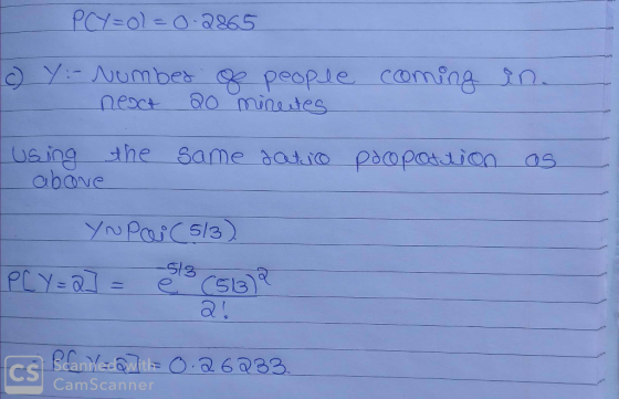 PCol 2965 c) y-Number-Se people carnag in. using the same radio poposin as obove 513 a t CS CamScanner