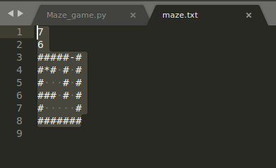 Maze_game.py maze.txt 3