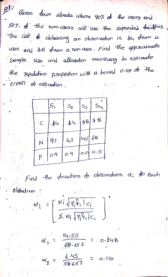 Sol:- Given 507. the non-usens will use the Expanded bailfties The Cat d oblaining an obsenvaion is u fsom a non-we Find the