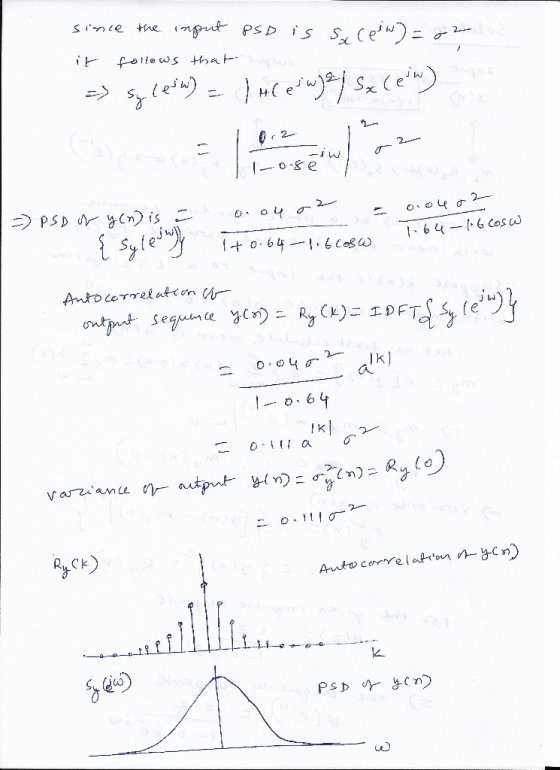 Sne S dndus 二ー2- the ce)= follews tHa JW 0e うPSD ryC)is 2 O Le 2 64-1.6 Cos w Anto correl utt en A seguma g)C) = 2DFT(e antpu