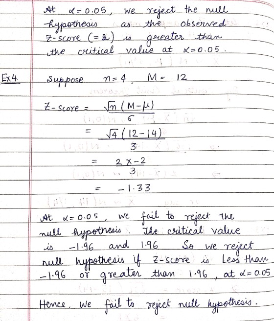 score C=a).-da 24eata..than the, -critical value at- ks0.05 Suppose n=4 M.-12 12-14) 3 ー -1、33 005 We fail to rest 1h. the iL