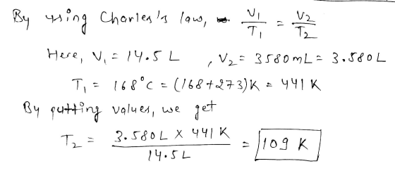 V: ingChorles lau, / T2 TI Hre, V 1.S L V2 3580ML = 3.580L 1-7 T, 6&c= (68 +273)K 441 K et uting value, we 103 K 3.580L X 44