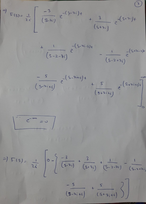 7 F(S)= - 3 -CS-1 ) 2 3. (s-) + exstaigt (s :) + -(s--t S+71-2)t (s-2-1) (s-24) S (Sc) 4 ਏ S (3-4) -(S+7i+6) + ( 3 44 4k | =)