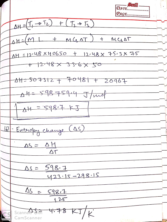 DATE... PAGE....... ton (t + T2) + (Tz [3) ton M L + MGOT) + MGAT TAM = 12:48 X 4 0650 + 12:488 7513875 12.48X 33-6 X 5o St=5