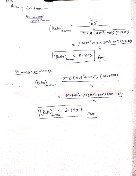 Now Ratio of Resistance - for Summer condition he (Ratio) qumoney to 905273002) (305+36) 5.67X16XD.9 x (S05+3003(305+300) [(R