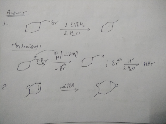 Answer: T o Br S. LA O 2. H₂O Mechanismi HA