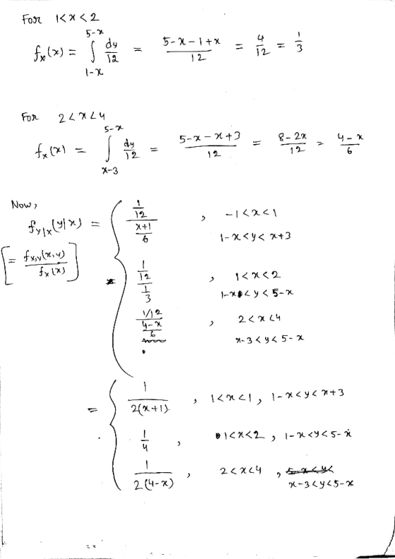 For ka<2 dy 5-x- 1+x - انا falle) = stdine = 5-*=*** = t = Ś 12 1-X For 22n2u 5-7 fa(x) = s = 5*5**3 = 27 2 4 2-3 Now, -1<2<1