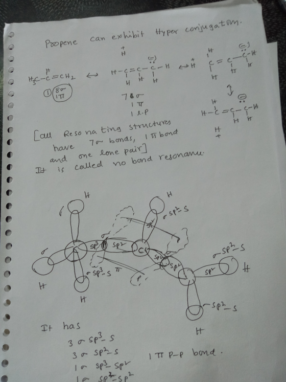Hyper conjugatom. can exhibit Propene El # 1 AH CFC- H H-c=c-c-H .-CJCH₂ Hit ITT 760 IT It-c=c-c-4 His I lop Lalu Reso na tin