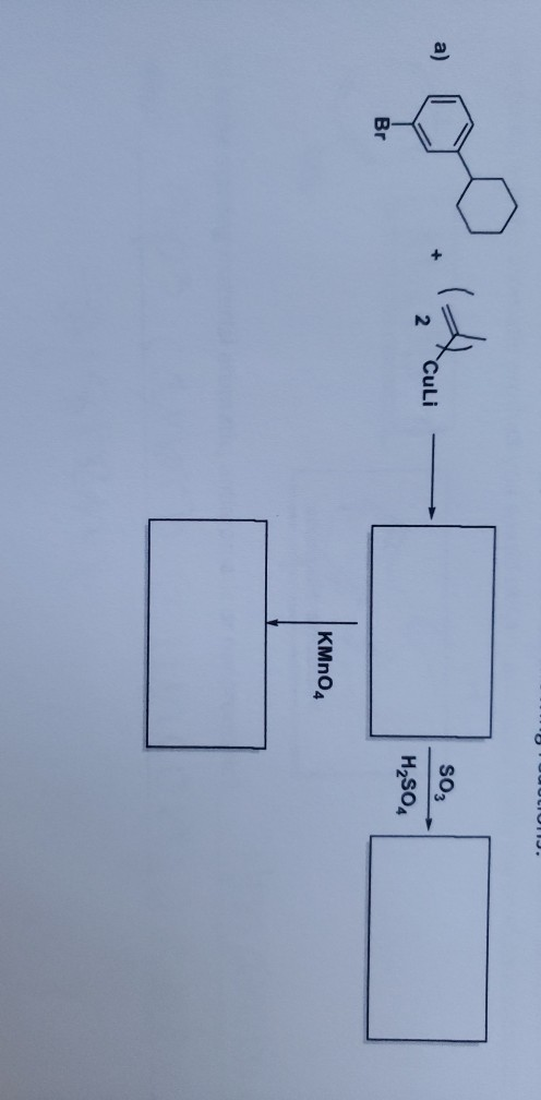 a) 2 Culi SO3 H2SO4 Br KMnO4