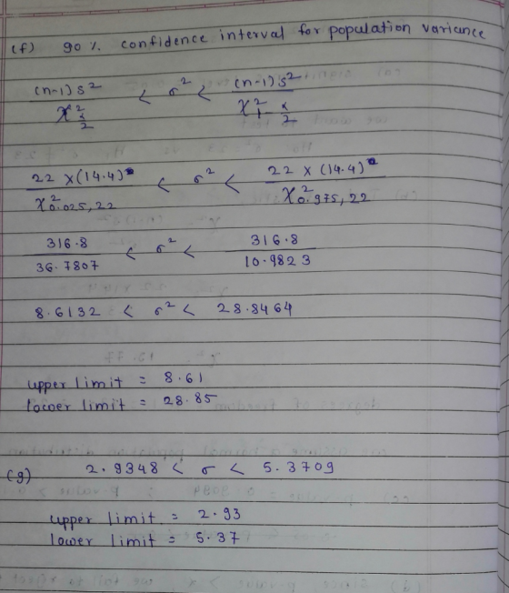 r po !儀.er on Vari vm»!.ur.t Lf) 90 /. confidence inteval fex Popalain variune 2 2+ 2. 315 , 22 316 -8 31 G 8 16.9823 8.6132
