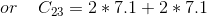 or\: \: \: \: \: C_{23}=2*7.1+2*7.1