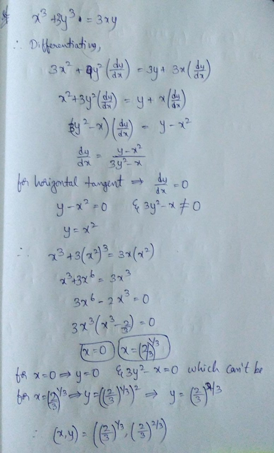 23 134% = 3ay :: Differentiating ay (adj) - 344 + 31 ) x² + 3y? (dy) = y + x(24) By ?-)() - Y-x? 3x²+ y-x² da dy 34²x for hor
