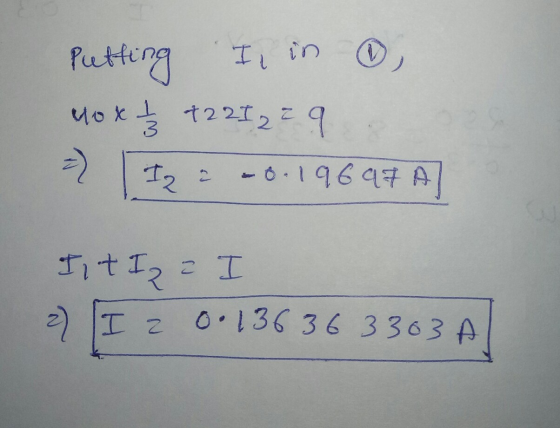 Putting Is in 10 x 1 +221 229. - Iz 2 -0.19697 A Ist Iz & I 2) I 0. 136363303 Al