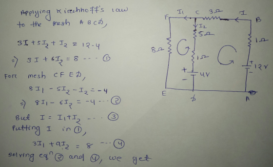 Kizchho ffs Law 3.9 C A B C gnesh to the YI2 31tst T2 13-4 + 3 I t 61, = 8 mesh CF ED, For 8II-ST-I2 = -4 I = IltI, But futti