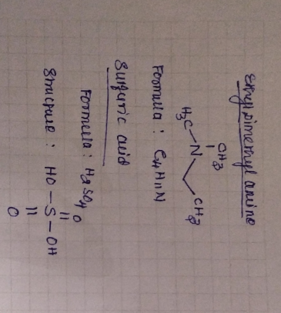 Ekryj pimethyl ani ne .CH3 HC-N. Formulla : CHHON Suigunic cuid Formella: Ha Soy Shuchure : HO-S-OH 0