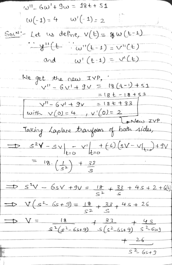 - 2 WlGwt gw = 18 + + 51 W(-1) = 4 w(-1) = 2 Son: Let us define, v(t) = q (t-1) y(t iwt-1) =VCE) and w (t-1) = VCt). We g
