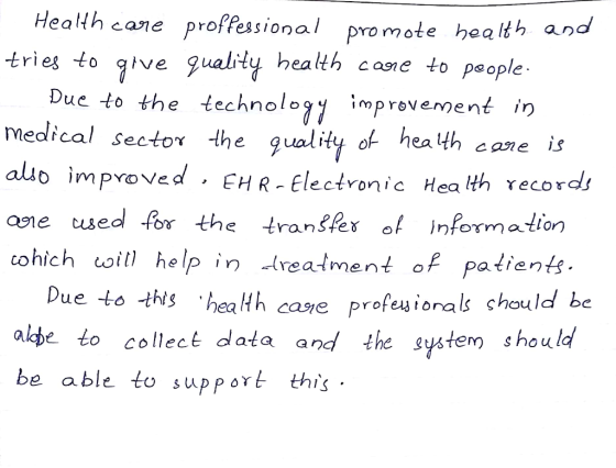 Health cane proffessional tries to give Duc to the technolog medical sector he quality of heath promote hea Ith and cane to p