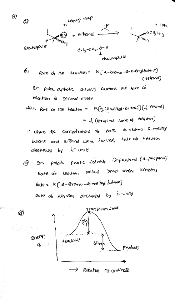 hearing grup La + elkanol Locher + HBK och can 9 + Elkanol - Elahophile CH-W-OH Nucleophile Rate of the reaction = K [a-bromo