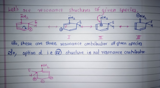 Lets see resonance structures of given species NH WH₂ ANH2 do, these are three resonance contributor of gruen species so opt