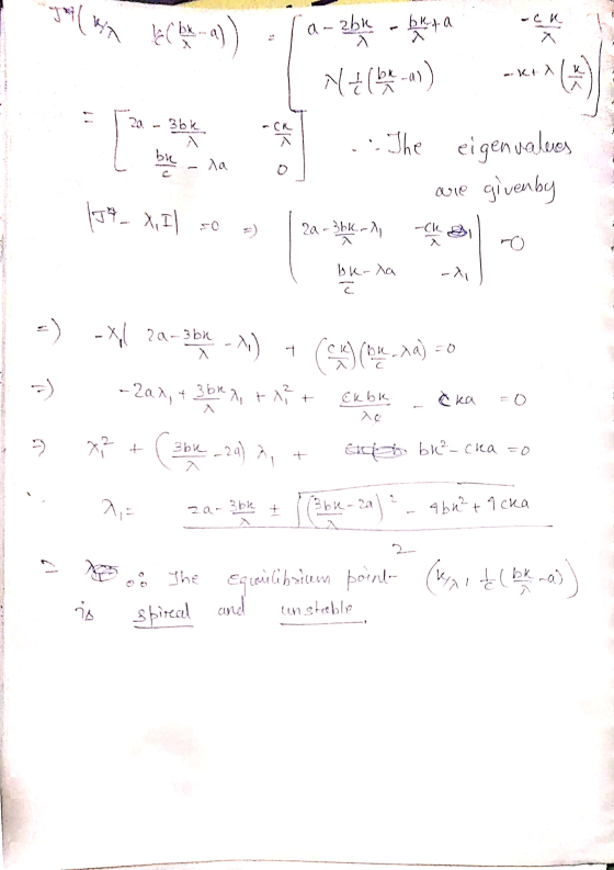 ( , с ра - а)) a-2bk Би--- а Х - - ) ) -ил (3) 20 Зь гCI bu Да б The eigenvalues givenby до т*. Х, І 2a - ЗЫ. - А -Ch то В.-