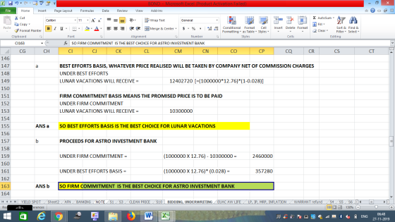 BOND- Microsoft Excel (Product Activation Failed) File Home Insert Page Layout Formulas Data Review View Add-Ins E AutoSum -