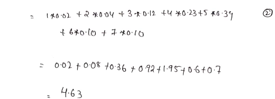 140.02 +2*0.04 + 3*0:12 +4*0.23+5 #0:34 + 640:10 + 7 *0.10 = 0.02 +0.08 +0.36 +0.92 41-9570.670.7 - 4.63