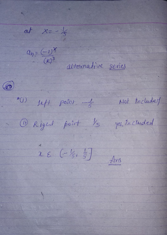 at x=-115 an (1) alternative series not includey •1) left point & Rigel port & 15 yes, included 26 (-6. 3 Ans