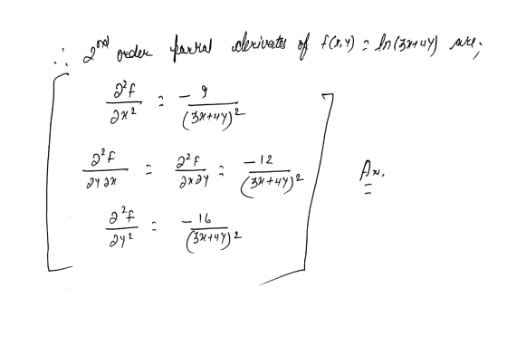 and order partial derivates of f(x,y) = ln (1304) are - 12 ayan Home to Perut 732 Tentang presen te