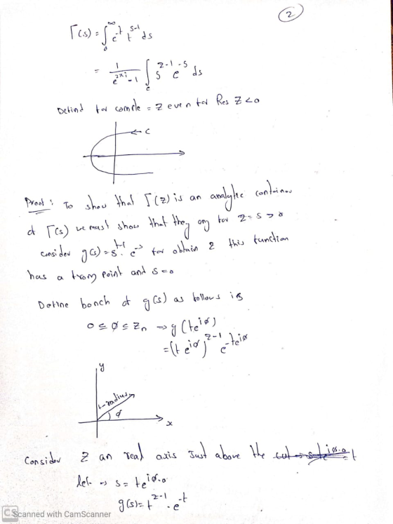 Teose sal 52ds Defind for comple=z eventor Res Zao د و Proots to show that 5 (2) is an analytic container d (Cs) we must show