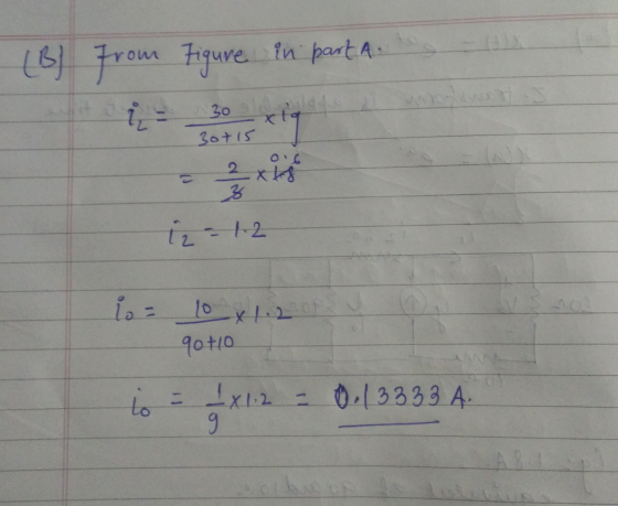 (B) From on Figure Exty OC 10 x 1.200 in part A. 30 lipalay 30t 15 2 xts 3 ľz - 12 90+10 to = 1x12 - 0.13333 A. 9