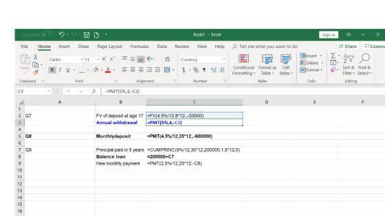 AutoSave on 2 Book1 - Excel Sign in - 0 H D Draw Page Layout File Home Insert Formulas Data Review View Help - 11 Calibri BIU