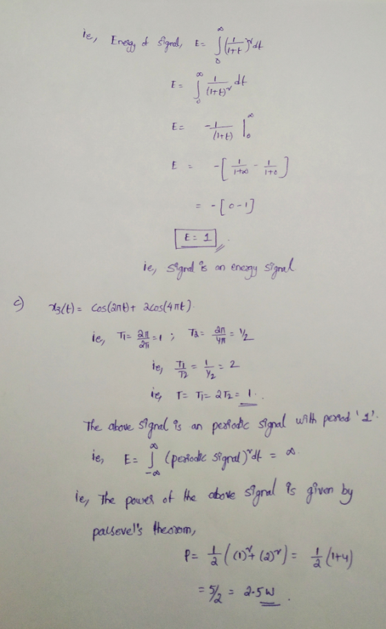 (Itt rt) T) signal is given