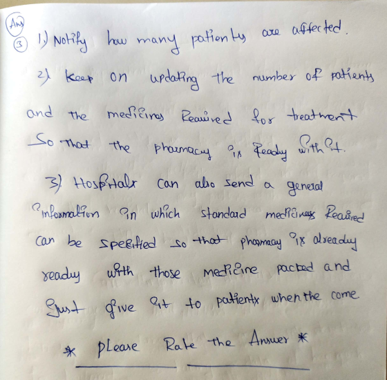 manu 1) Notify how many patients are affected. 21 Keep on updating the number of patients and the medians Reauured for treatm