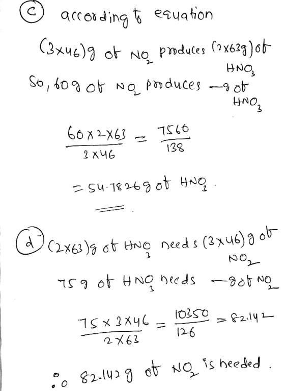 accoiding eua tion (3xu6)9 of pmdutes (x62g)ot HNO No So, 409 o N porduces 66x2X63 138 2Х46 Su-18269 ot tng a2x63) ot No need