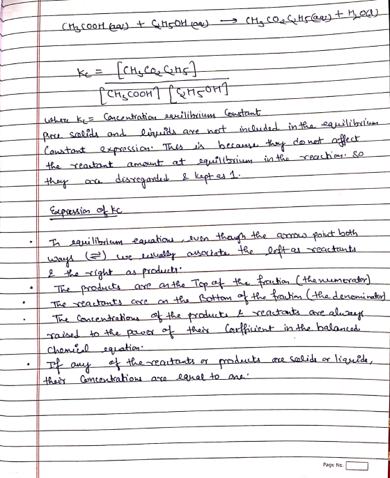 هم سهيله د (مط oonعلی مهر +عععليكه همه با Ke = [cHeCQ42461 CHCOOH स्तित्वाती | where ke= Concentration equilibrium Constant p
