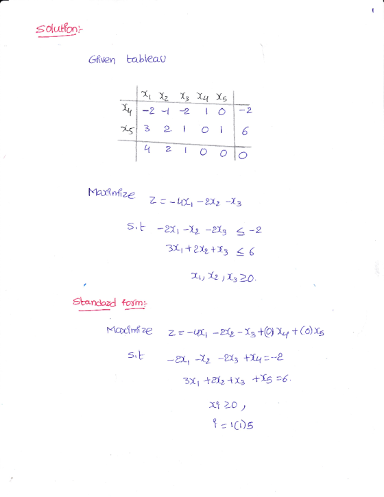 solution Given tableav Madm6 ze 2t-mi-2 e-X3t@χ9 t (o)Xs s.t x120ノ