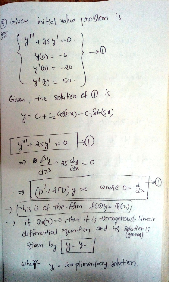 3 >0 → this is of the tarm fou= (n)) → iECQ:@zor then it is ttomogeroust Linear difevetial eua do s given tnere)