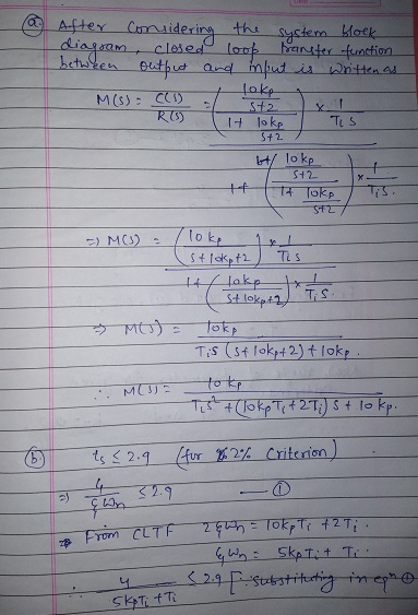 @ After considering the system Hock diagram, closed loop Janeter function between output and input is written as Loke M(s): C